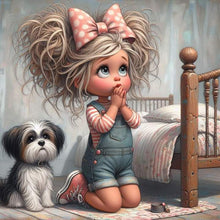Load image into Gallery viewer, Girl-Full Round Diamond Painting-30x30cm
