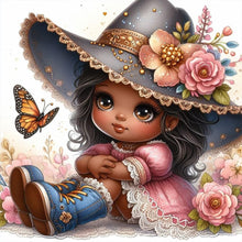 Load image into Gallery viewer, Girl-Full Round Diamond Painting-30x30cm
