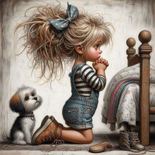 Load image into Gallery viewer, Girl-Full Round Diamond Painting-30x30cm
