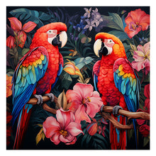 Load image into Gallery viewer, Polar Bear And Flowers-Full Round Diamond Painting-40x40cm
