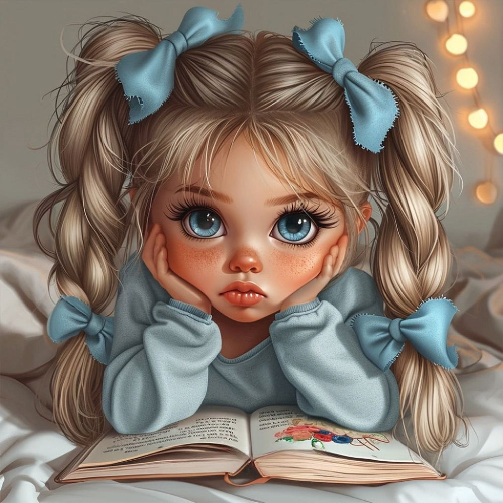 Girl-Full Round Diamond Painting-30x30cm