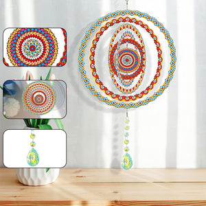 DIY Diamond Painting Double Sided 3D Wind Chime Pendant Hanging Kit