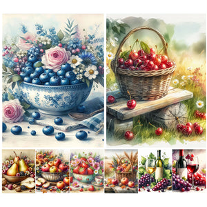 Fruit-Full Round Diamond Painting-30x40cm
