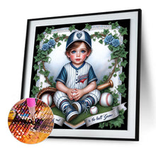 Load image into Gallery viewer, Baseball Boy-Full Round Diamond Painting-30x30cm
