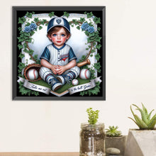 Load image into Gallery viewer, Baseball Boy-Full Round Diamond Painting-30x30cm
