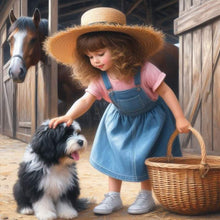 Load image into Gallery viewer, Girl-Full Round Diamond Painting-30x30cm
