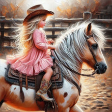 Load image into Gallery viewer, Girl-Full Round Diamond Painting-30x30cm
