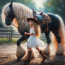 Load image into Gallery viewer, Girl-Full Round Diamond Painting-30x30cm
