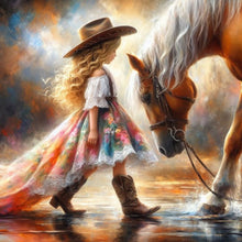 Load image into Gallery viewer, Girl-Full Round Diamond Painting-30x30cm
