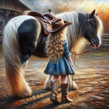 Load image into Gallery viewer, Girl-Full Round Diamond Painting-30x30cm
