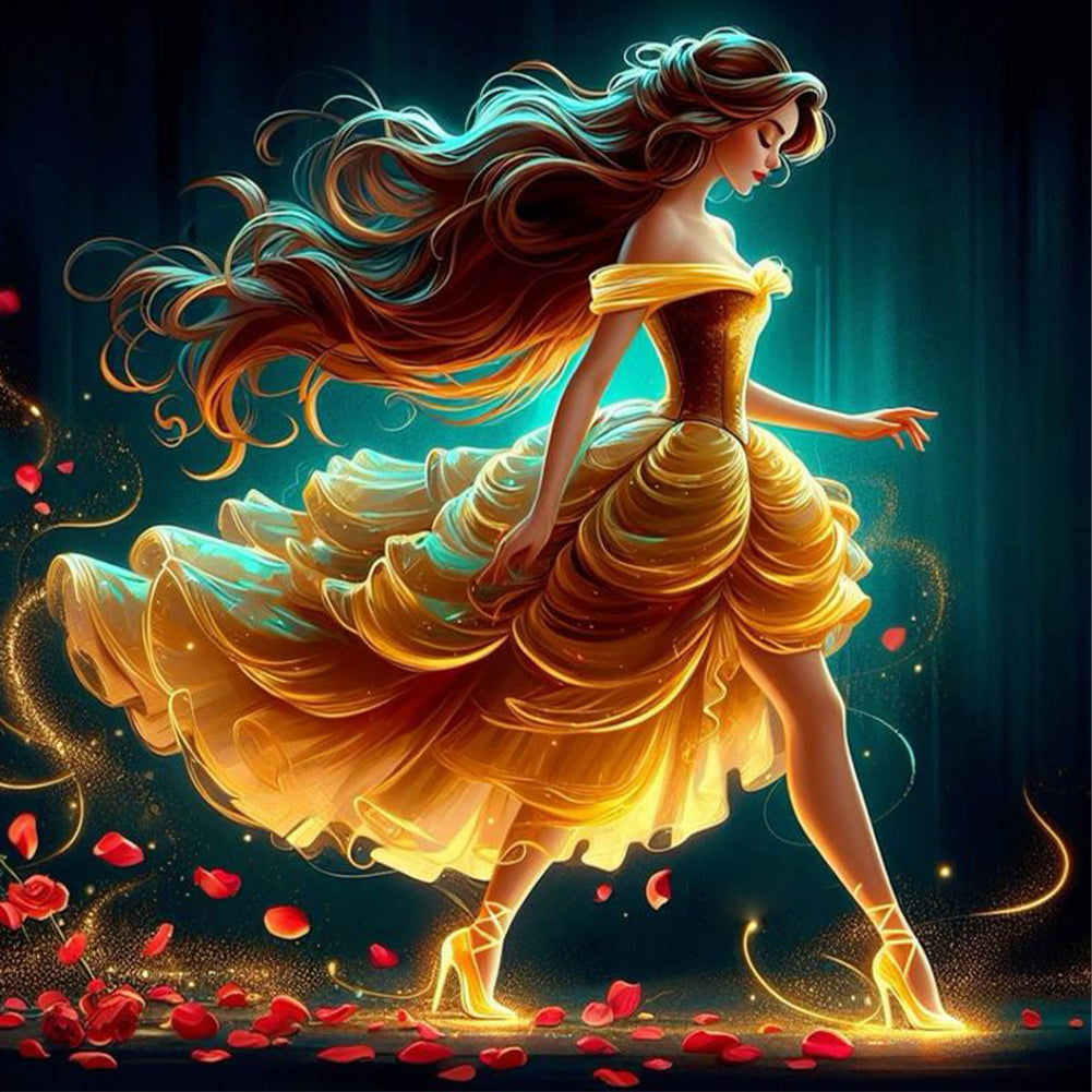 Dancing Princesse-Full Round Diamond Painting-40x40cm
