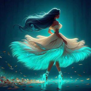 Dancing Princesse-Full Round Diamond Painting-40x40cm