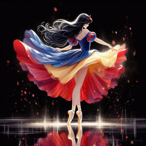 Dancing Princesse-Full Round Diamond Painting-40x40cm