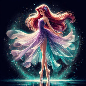 Dancing Princesse-Full Round Diamond Painting-40x40cm