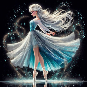Dancing Princesse-Full Round Diamond Painting-40x40cm