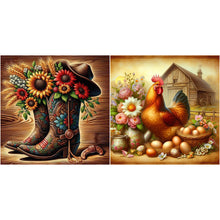 Load image into Gallery viewer, Retro-Full Round Diamond Painting-30x30cm
