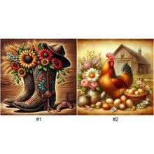Load image into Gallery viewer, Retro-Full Round Diamond Painting-30x30cm
