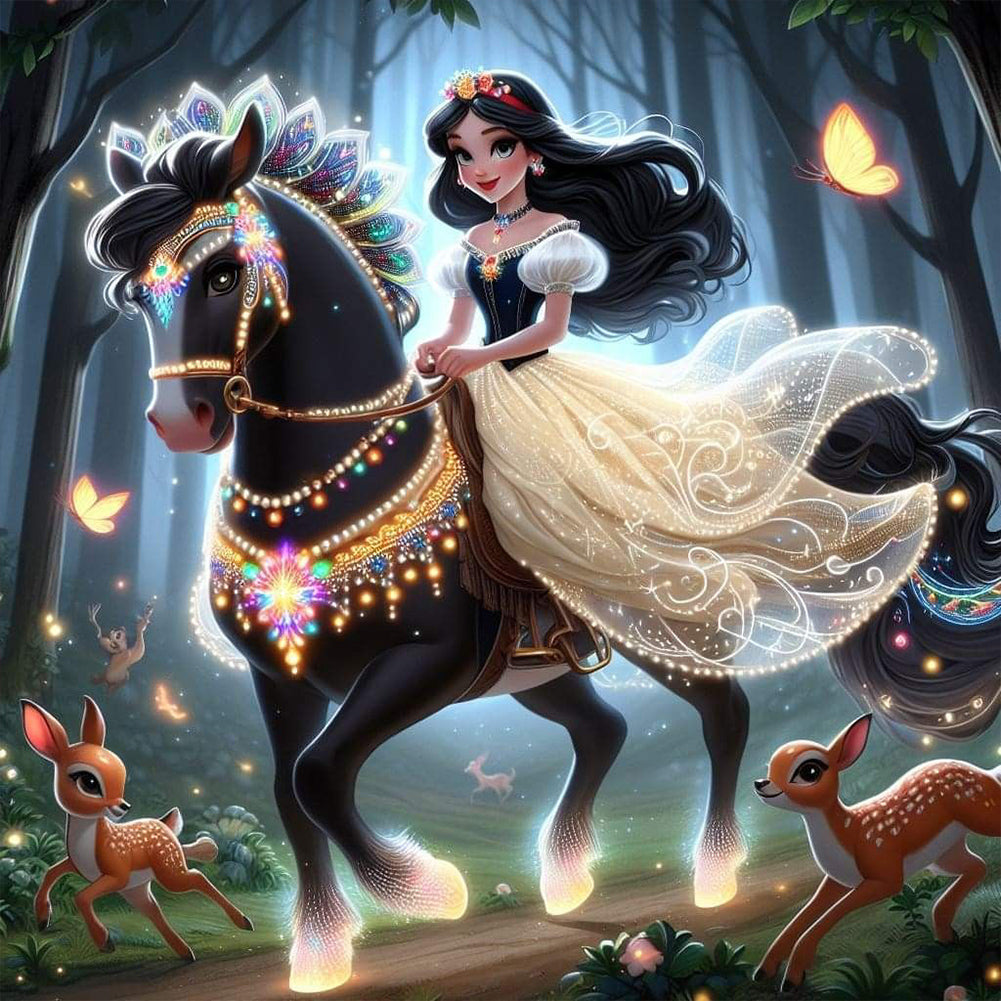 Disney Princess-Full Round Diamond Painting-40x40cm