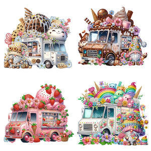 Goblin Ice Cream Truck-Partial Special Diamond Painting-30x30cm