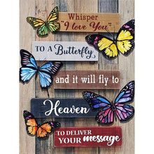 Load image into Gallery viewer, Butterfly Slogan-Full Round Diamond Painting-30x40cm
