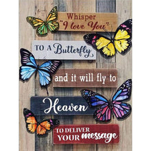 Load image into Gallery viewer, Butterfly Slogan-Full Round Diamond Painting-30x40cm
