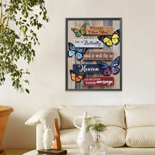 Load image into Gallery viewer, Butterfly Slogan-Full Round Diamond Painting-30x40cm
