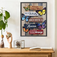 Load image into Gallery viewer, Butterfly Slogan-Full Round Diamond Painting-30x40cm
