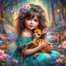 Load image into Gallery viewer, Life Of Pets Girl-Full Round Diamond Painting-30x30cm
