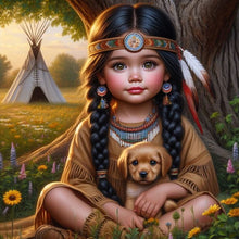 Load image into Gallery viewer, Girl-Full Round Diamond Painting-30x30cm
