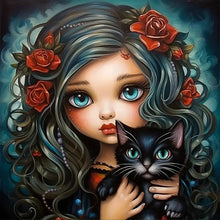 Load image into Gallery viewer, Girl-Full Round Diamond Painting-30x30cm
