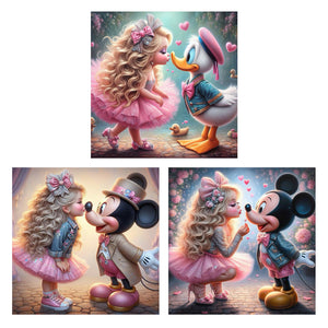 Life Of Pets Girl-Full Round Diamond Painting-30x30cm