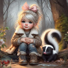 Load image into Gallery viewer, Life Of Pets Girl-Full Round Diamond Painting-30x30cm
