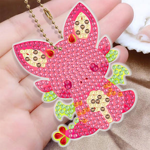 6/8Pcs/Set Animal-Double Side Drill-Diamond Keychain