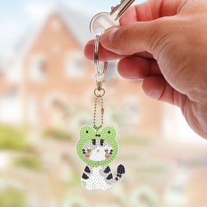 6/8Pcs/Set Animal-Double Side Drill-Diamond Keychain