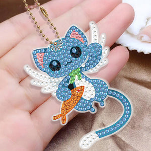 6/8Pcs/Set Animal-Double Side Drill-Diamond Keychain
