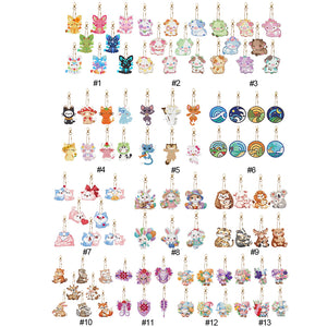 6/8Pcs/Set Animal-Double Side Drill-Diamond Keychain