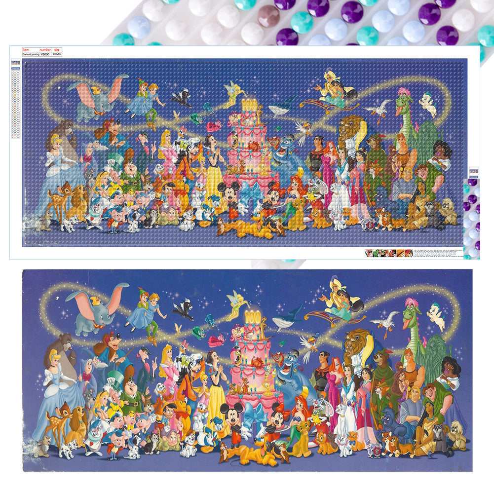 Disney-Full Round Diamond Painting-110x50cm-Large Size