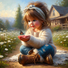 Load image into Gallery viewer, Farm Girl-Full Round Diamond Painting-30x30cm

