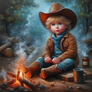 Farm Girl-Full Round Diamond Painting-30x30cm