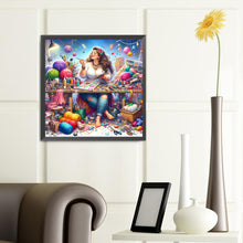 Load image into Gallery viewer, Girl-Full Round Diamond Painting-40x40cm
