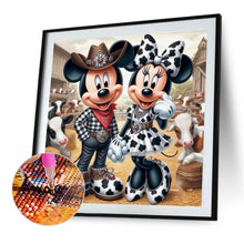 Load image into Gallery viewer, Mickey And Minnie-Full Round Diamond Painting-40x40cm
