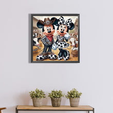 Load image into Gallery viewer, Mickey And Minnie-Full Round Diamond Painting-40x40cm
