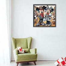 Load image into Gallery viewer, Mickey And Minnie-Full Round Diamond Painting-40x40cm
