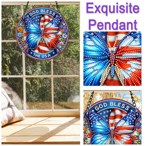 Independence Day Animal-Single Side Drill-Diamond Pendant