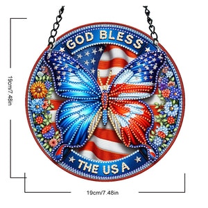 Independence Day Animal-Single Side Drill-Diamond Pendant
