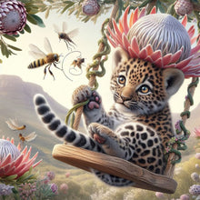 Load image into Gallery viewer, Leopard-Full Round Diamond Painting-40x40cm
