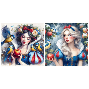 Snow White-Full Round Diamond Painting-40x40cm