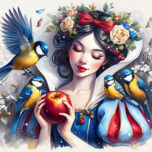 Snow White-Full Round Diamond Painting-40x40cm
