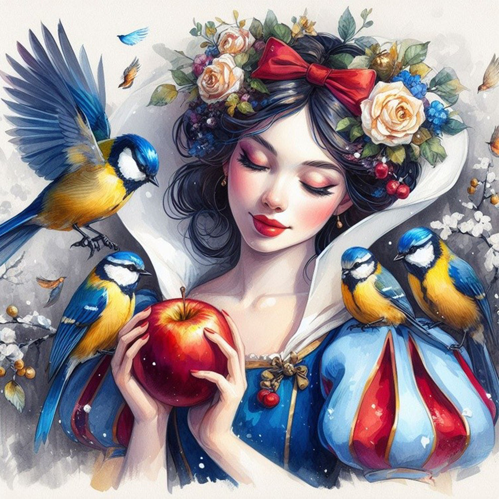 Snow White-Full Round Diamond Painting-40x40cm