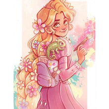 Load image into Gallery viewer, Cartoon Girl-Full Round Diamond Painting-30x40cm

